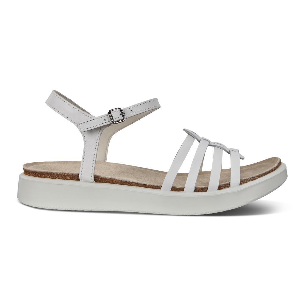 Ecco Corksphere Strappy Womens Sandals White - India NZQ-798415